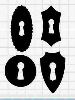 Dibujo de cerraduras Silhouette Stencil, Silhouette Portrait, Fairy Doors, Silhouette Cameo Projects, Cameo Projects, Stencil Template, Silhouette Files, Marquetry, Key Hole