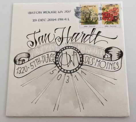 Envelope Address, Hand Lettering Envelopes, Snail Mail Envelopes, Snail Mail Art, Mail Art Envelopes, Going Postal, Envelope Lettering, Decorated Envelopes, Fun Mail