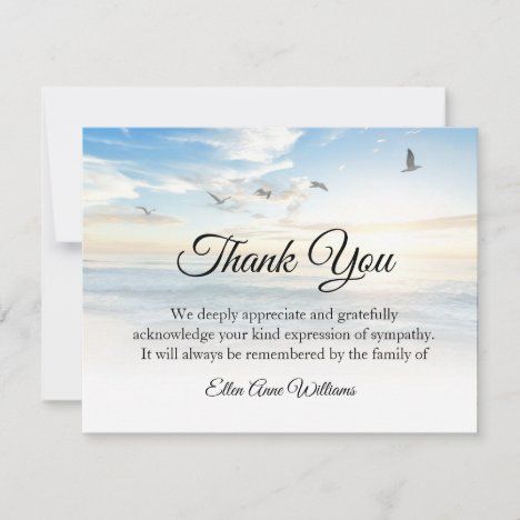 Funeral Thank You Note Grief Nature | Bereavement Sympathy Thank You Cards, Expressions Of Sympathy, Condolence Card, Custom Thank You Cards, Cards Templates, Thank You Card Template, Christmas Scenes, Memorial Service, Change Text