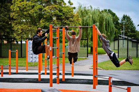 Calisthenics Equipment, Outdoor Fitness Equipment, Outdoor Workout, Gym Pictures, Outdoor Training, Playground Design, Outdoor Gym, Outdoor Fitness, Street Workout