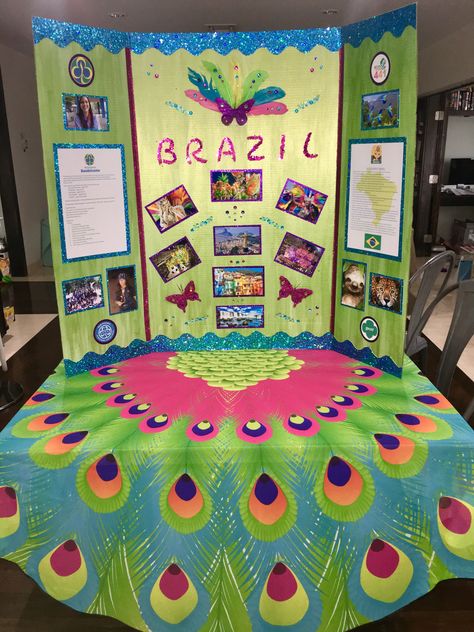 Brezilya Brazil Display, Brazil School Project Ideas, Brazil Classroom Display, Venezuela School Project Ideas, Brazil Activities For Kids, Posterboard Projects For School, Brazil Geography, Venezuela Poster Project, Elementary Science Fair Projects