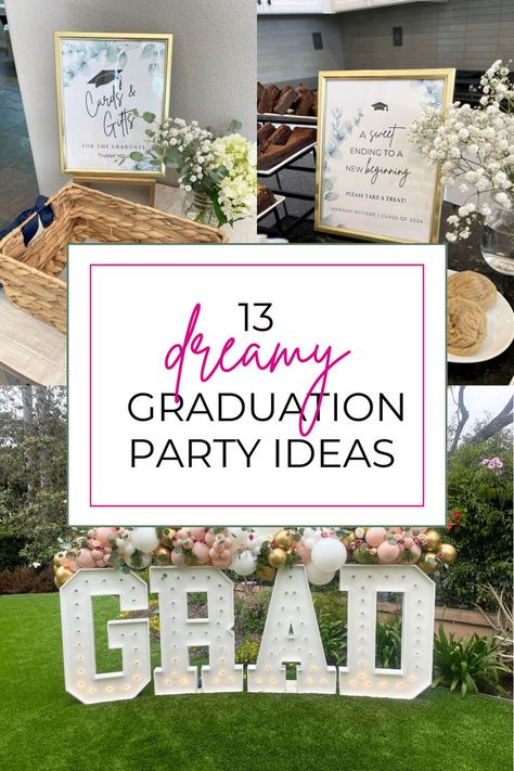 graduation Outdoor Graduation Party Ideas, Backyard Graduation Party Ideas, Party Ideas On A Budget, Outdoor Graduation Party, Graduation Party Yard Signs, Country Graduation, Graduation Party Inspiration, Graduation Aesthetic, Backyard Graduation Party