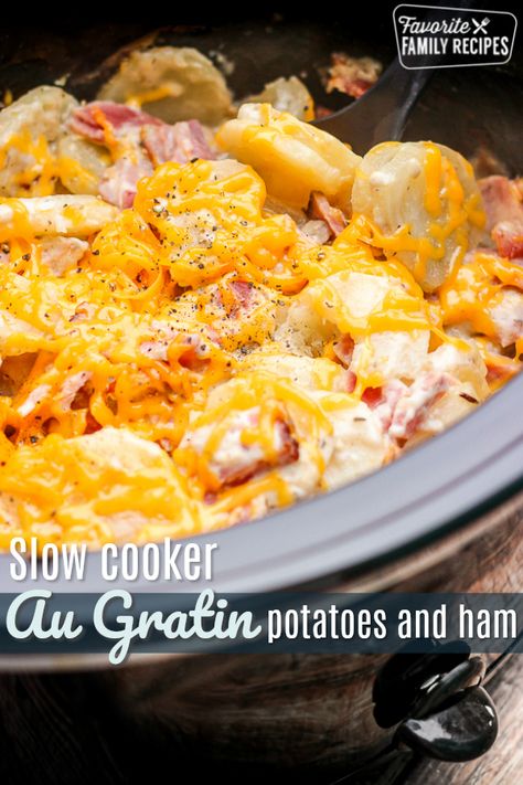 Au Gratin Potatoes And Ham, Hungary Recipes, Scalloped Potatoes Crockpot, Slow Cooker Scalloped Potatoes, Potatoes And Ham, Au Gratin Potatoes, Weekly Menu Plan, Scalloped Potatoes And Ham, Gratin Potatoes