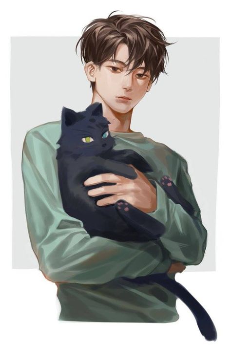 Illustrator : @GD8KF (Twitter) Cat Pose, Hot Anime, Cat Boys, Manga Boy, Noragami, 영감을 주는 캐릭터, Cute Animal Drawings, Anime Boys