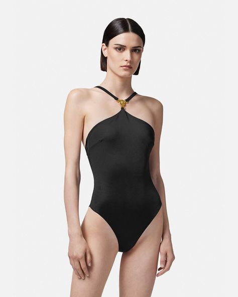 Versace Medusa '95 One-Piece Swimsuit | VERSACE Versace Swimsuit Bikinis, Versace Swimwear, Versace Swimsuit, Swimsuit Bikinis, Bathing Suits For Women, Vintage Bathing Suits, Swimsuit Collection, Luxury Swimwear, Swimsuit Design