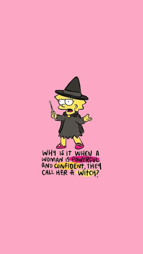 Image about wallpaper in backgrounds  by нαηα Lock Screen, The Simpsons, Lisa Simpson, Cell Phone, Screen, Tumblr, Halloween, Pink