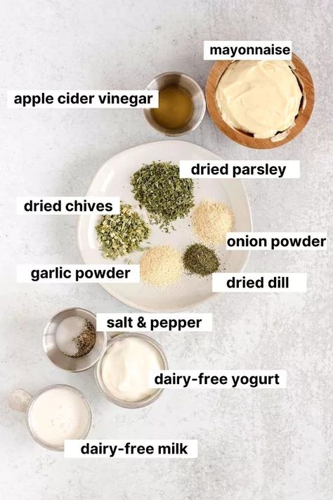 Easy creamy dairy-free ranch dressing! Seriously the best homemade ranch! It’s a healthy alternative to the classic store-bought dressing. Can be used as dressing or a dip and is ready in 5 minutes. And if you're not dairy free, you can simple use regular yogurt.I cannot wait for you to try this. Once you make homemade ranch, you will never want to buy store-bought again.Why make your own ranch? First off, it tastes so much better than store bought. Plus, it's much healthier and is SO… Antipasta Salads, Dressing Rich, Tiger Butter Fudge Recipe, Best Homemade Ranch, Vegan Avocado Dressing, Shaped Cookies Recipe, Dairy Free Ranch, Ww 2023, Avocado Dressing Recipe