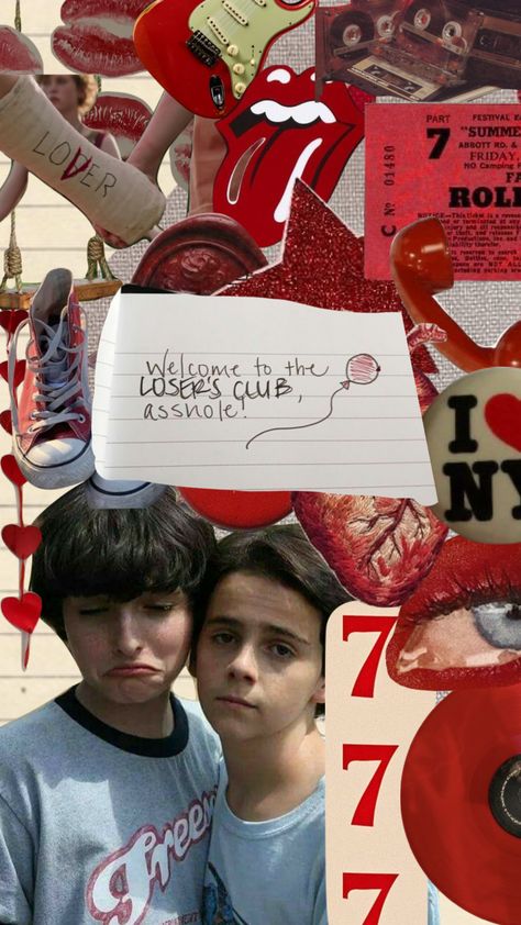 #aesthetic#collage#myfirstshuffle#music#vintage#thelosersclub#losers#it2017#richietozier#finnwolfhard#eddiekasparak 7 And 7, Collage, Festival, Movie Posters, Art