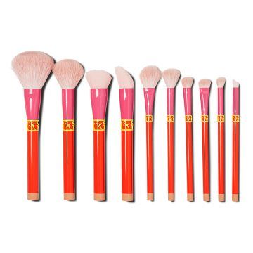 Sonia Kashuk® Limited Edition 10pc Brush Set - Color Shock Sonia Kashuk Brushes, Sonia Kashuk, Beauty Products Drugstore, Goat Hair, Eye Brushes, Blush Brush, Eyeshadow Brushes, Makeup Tools Brushes, Makeup Brush Set