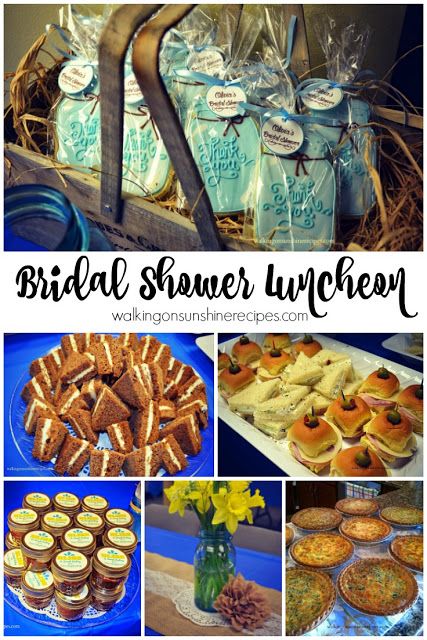 Healthy Bridal Shower Food, Bridal Shower Appetizers, Cheap Bridal Shower Ideas, Wedding Foods, Luncheon Menu, Dishes Recipe, Bridal Shower Luncheon, Bridal Shower Menu, Bridal Party Tables