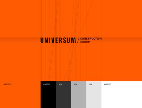 Behance :: For You Orange Architecture, Construction Branding, Corporate Id, Black Color Palette, Brand Architecture, Brand Refresh, Orange Design, Brand Guide, Bold Typography