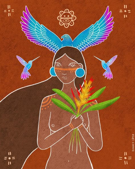 Vianney on Instagram: “💠 About Art Piece 💠 Ancestry of the Taínos in Borikén (Puerto Rico). A resilient indigenous woman in connectivity of the spirit realm…” Spirit Realm, Futurism Art, Goddess Symbols, Mother Art, Intuitive Art, Native American Artists, Arte Sketchbook, Visionary Art, Indigenous Art