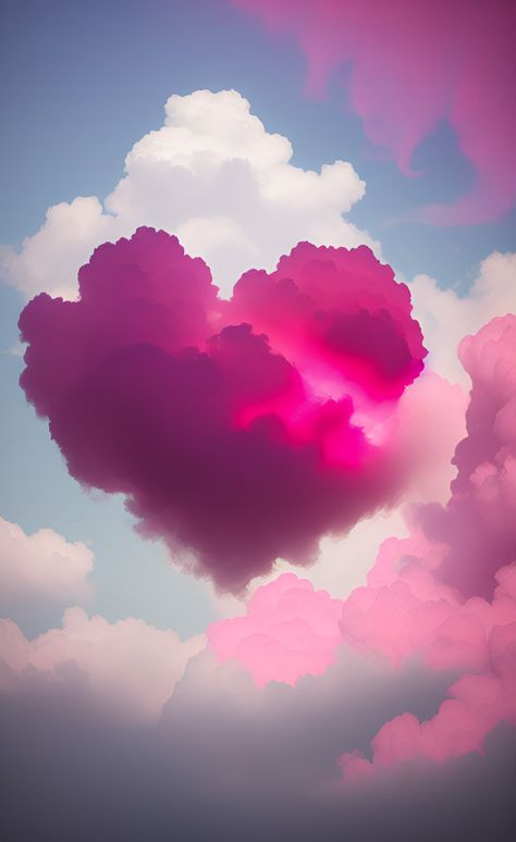 #inacofairy#heart #clouds #smoke #love #wallpaper Pink World Wallpaper, Cloud Heart, Heart Cloud, Space Watercolor, Wallpaper Heart, Best Nature Wallpapers, Alone In The Dark, Beautiful Landscape Photography, Cute Galaxy Wallpaper