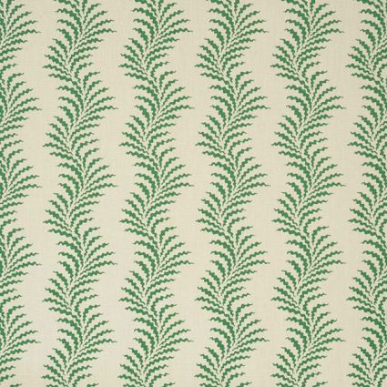 Soane - scrolling fern Fern Wallpaper, Soane Britain, Fern Frond, French Pattern, Print Inspiration, Duck Egg Blue, Emerald Stone, Modern Fabric, Pattern Books