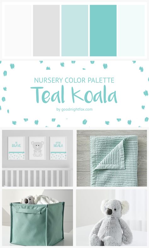 Kindergarten Branding, Nursery Color Palette, Girl Nursery Colors, Baby Room Boy, Boy Nursery Colors, Nursery Color, Teal Nursery