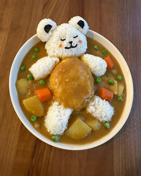 Japanese Dinner, Japanese Kids, Japanese Curry, Sleeping Bear, Food O, Saved Pins, Kids Food, Kids Sleep, Pretty Food