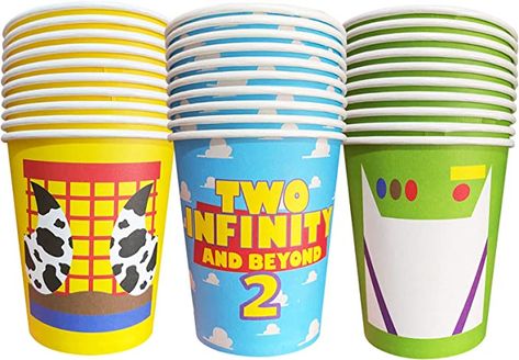 Toy Story 4 Birthday, Two Infinity And Beyond Birthday, Kids Party Cups, Beyond Birthday, Toy Story Theme, Boy Birthday Party Themes, Toddler Birthday Party, 2nd Birthday Party Themes, Toy Story Birthday Party