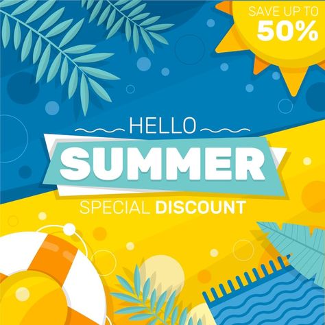 90s Graphic Design, Sale Illustration, Summer Sale Banner, Pencil Drawing Images, Promotion Design, Summer Promotion, Promotional Banners, Banner Ideas, Summer Illustration