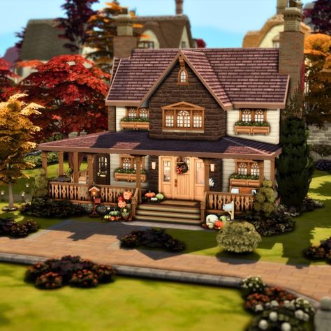 yes, it's never too early to summon the fall. this is a cozy fall family home and it's available on the Sims 4 gallery for download. 🍃🍂 ☁️✨gallery/EA ID: MahoganySims✨☁️ ☁️✨Build Details✨☁️ gallery name: Cozy Fall Family Home lot name: 1 cobblebottom street 3 bedrooms 2 bathrooms lot size: 20x15 §78,557  ☁️speed build is live on my youtube 🔗yt lincoln bayou #thesims4 #ts4builds #thesims #speedbuild #simmer #mahoganysims #showusyourbuilds #cozy Bloxburg Fall House, Sims 4 Gallery, Fall Inspo, Sims 4 Houses, The Sims4, Fall Family, The Sims 4, Cozy Fall, The Sims