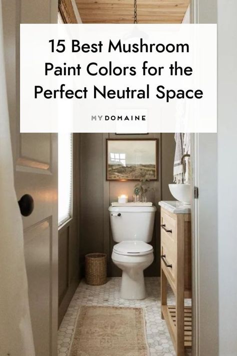 Best Mushroom Paint Colors, Neutral Bathroom Colors, Etagere Kallax Ikea, Small Bathroom Paint Colors, Taupe Bathroom, Taupe Paint Colors, Warm Neutral Paint Colors, Small Bathroom Paint, Brown Paint Colors