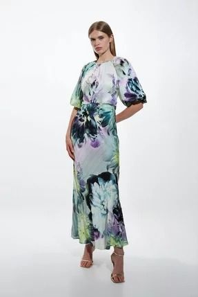 Midi Dresses | Midi Dresses For Women | Karen Millen Hen Do Outfits, Workwear Capsule Wardrobe, Latest Maxi Dresses, Outfits For Mexico, Spring Wedding Guest Dress, Petite Business Casual, Ibiza Outfits, Maxi Dress Collection, Abstract Print Dress