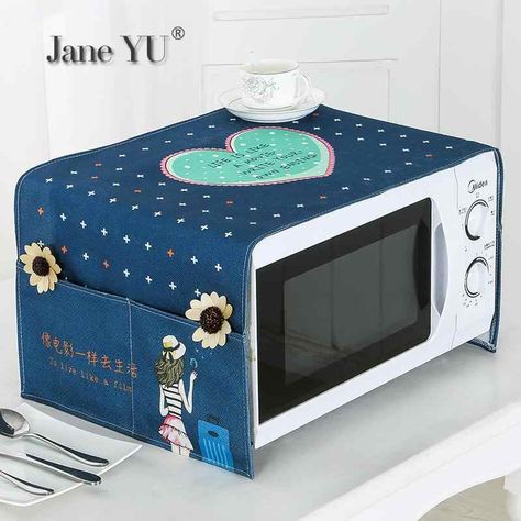 Milk Crate Storage, Microwave Cover, Sewing Machine Instructions, Mixer Cover, Washing Machine Cover, Fabric Crafts Diy, Kitchen Organization Diy, Bantal Sofa, Sewing Crafts Tutorials