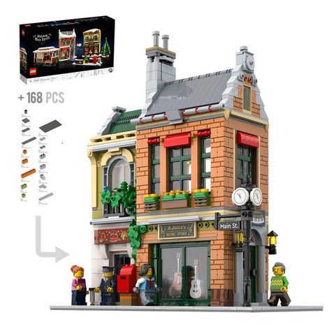 Jollie's Music Store - Alternate Build Of 10308 Set By @brickative https://www.instagram.com/p/CvaWQ_7KskL/ #lego #legophotography… | Instagram Lego Architecture Building, Lego Street, Lego Christmas Village, Easy Lego Creations, Lego House Ideas, Best Lego Sets, Lego Village, Lego Universe, Lego City Sets