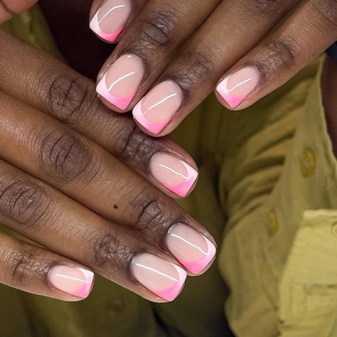 𝐒𝐡𝐞𝐚 𝐎𝐬𝐞𝐢 on Instagram: “Ombré pink tips 💕 Using @glossifyofficial Naturabuild Pink for the base Glossify & Lollipop for the ombré 💅🏽 @officialtribeprotools for…” Pink Tips, Pink Acrylics, Black Model, Pink Ombre, Pretty Pink, Lollipop, Pretty Nails, Pretty In Pink, Nails