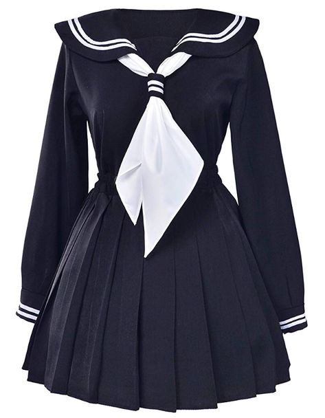 Girls Sailor Dress, School Uniform Dress, Japanese Uniform, School Uniform Fashion, Uniform Dress, Anime Cosplay Costumes, Japanese Dress, Sailor Dress, Japanese School