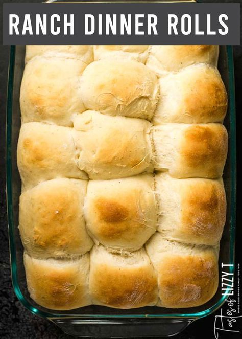 Homemade Ranch Dinner Rolls are simply seasoned with Hidden Valley Ranch seasoning mix. These soft buttermilk rolls are perfect paired with a bowl of soup or a salad.  #ranch #rolls #bread #dinner Ranch Rolls, Buttermilk Rolls, Salad Ranch, Hidden Valley Ranch Seasoning, Ranch Dressing Seasoning, Bread Dinner, Rolls Bread, Frozen Dinner Rolls, Muffins Recipes