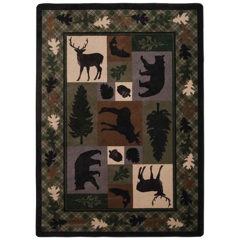 Moose Lodge, Moose Decor, Cabin Lodge, Bear Decor, Western Decor, Indoor Area Rugs, Rustic Style, Rug Styles, Rug Making