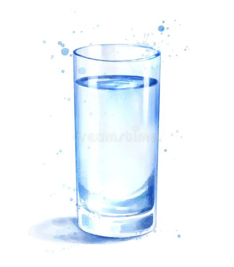 Illustration about Watercolor vector isolated illustration of glass of water. Realistic hand drawn art with paint smudges and splashes. Illustration of fresh, object, clean - 220757342 Water In Glass Drawing, Glass Of Water Illustration, Glass Of Water Drawing, Art With Paint, Pool Drawing, Glass Watercolor, Transparent Art, Watercolor Vector, Water Tattoo