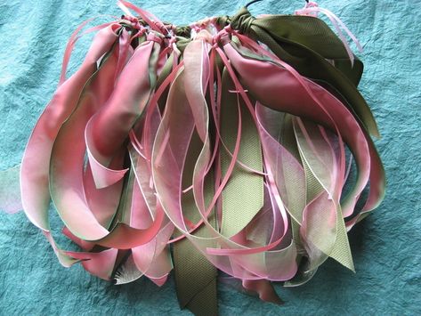 Easy Ribbon Skirt  •  Free tutorial with pictures on how to embellish a ribbon skirt in under 60 minutes Fairy Dress Costume, Make A Tutu, Adult Fairy Costume, Dream Skirt, Fairy Tea Parties, Ribbon Skirt, Ribbon Box, Bustle Skirt, How To Make Skirt