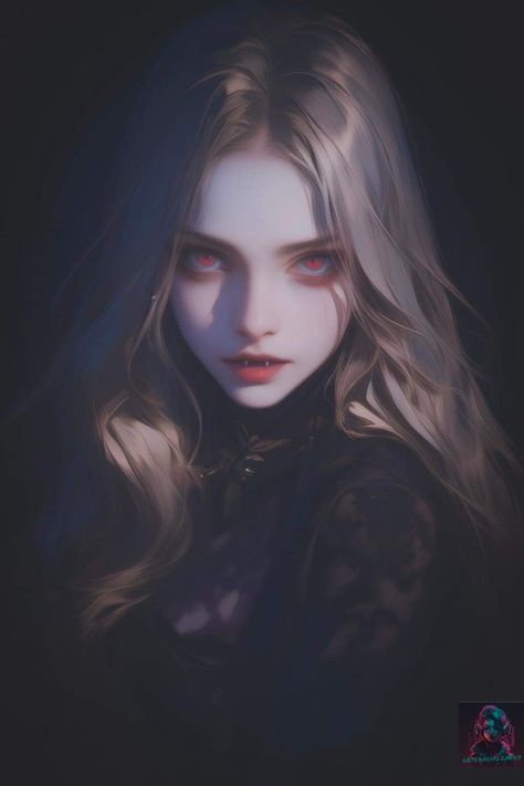 Vampire Night  #vampire #vampiregoth #vampiregirl #vampireaesthetic #vampireart #blood #aiart #portrait #aiartwork #aiartcommunity #fantasy Vampire Girl Art, Blonde Vampire, Vampire Child, Angels Fantasy, Vampire Night, Vampire Core, Creepy Paintings, Vampire Girl, Female Vampire