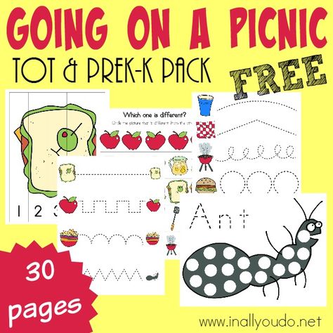 FREE Picnic Themed Printables and Activities - Homeschool Giveaways Elementary Printables, Picnic Activities, Cute Picnic, Johnny Appleseed, Homeschool Freebies, Picnic Theme, Homeschool Board, Summer Preschool, Printables For Kids