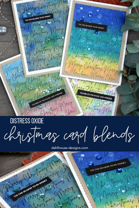 Backgrounds For Christmas, Fun Backgrounds, Simple Cards Handmade, Christmas Backgrounds, Unity Stamp Company, Unity Stamps, Distress Oxide Ink, Color Palette Design, Distress Oxides