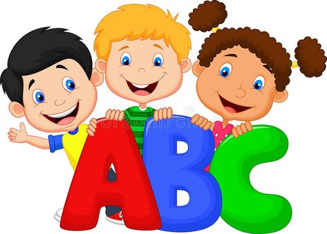 School Wall Art, School Cartoon, School Clipart, Abc Letters, Abc For Kids, Nursery School, Education Kindergarten, Kids Clipart, Kids Pictures