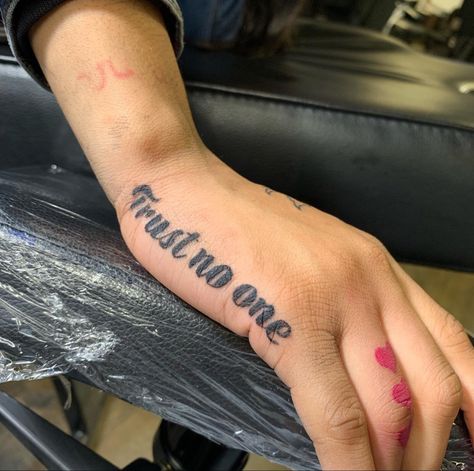 #tattoo #tattooideas #tattooart #tattoosforwomen #tattoodesign #tattooinspiration #handtattoo Side Of Your Hand Tattoo, Hood Female Tattoos, Side Hand Tattoos Words, Side Hand Tattoos For Women Words, Tats Female, Meaningful Hand Tattoos, Gangsta Tattoos For Women, Thug Tattoos For Women, Side Hand Tattoo