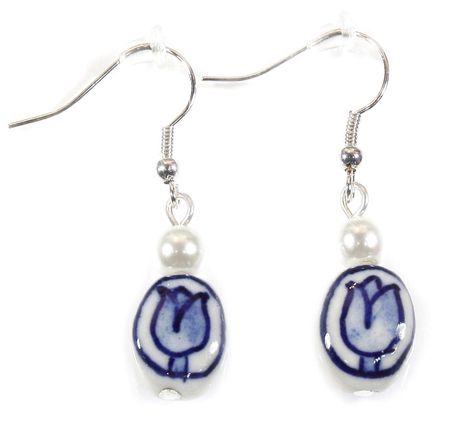 PRICES MAY VARY. These pretty earrings with their little tulip motif are in the Blue Delft style of Dutch pottery The porcelain bead has the tulip nicely painted on both sides and is only 0.5 inches tall and is topped by a Preciosa glass pearl Comes in a nice white gift box with the Style-ARThouse logo, and a little card giving the title, description, and care instructions Made at Style-ARThouse in Maryland; see matching bracelet under ASIN B07Z29Y61X French wires are quality stainless steel wit Blue And White Earrings, Blue Delft, Porcelain Beads, Porcelain Earrings, Blue And White Porcelain, Bracelets And Necklaces, Painted Porcelain, French Wire, Pearl Earrings Dangle