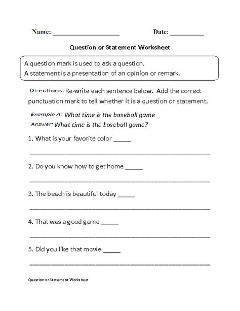 Question Marks Worksheets | Question or Statement Worksheet Statement And Question Worksheet, Teaching Statement, Writing Sentences Worksheets, Punctuation Activities, Types Of Sentences Worksheet, Speech Marks, Punctuation Worksheets, Classroom Assessment, Christmas Math Worksheets