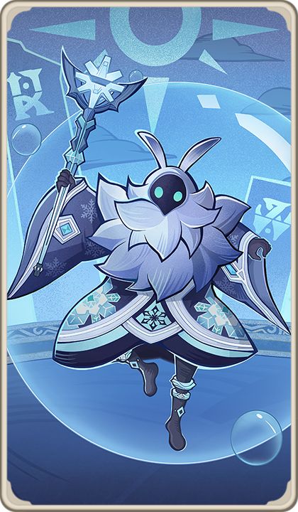 Cryo Abyss Mage | Genshin Impact Wiki | Fandom Hydro Abyss Mage, Cryo Abyss Mage, Genius Invokation, Mage Character, Abyss Mage, Character Card, Pokemon Gijinka, Monster Cards, Dnd Monsters