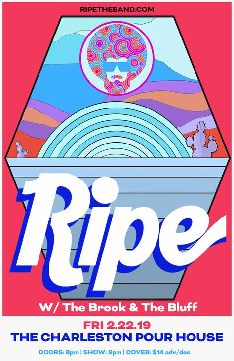 Ripe w/ The Brook and The Bluff | 2/22/19 | Charleston Pour House Brook And The Bluff, House Doors, Live Music, Charleston, Over The Years, Poster Design, Music, Design