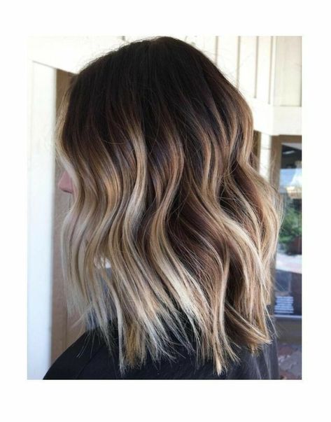 Mid Length Haircuts Straight, Medium Length Ombre Hair, Haircut Style For Long Hair, New Haircut Style, Brown To Blonde Ombre Hair, Hairstyles Mid Length, Mid Length Haircuts, Make Curly Hair, Brown Shoulder Length Hair