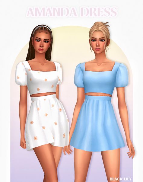 Amanda Dress | Patreon Sims 4 Cc Dress Patreon, The Sims 4 Cc Dress, Sims 4 Cc Dresses, Sims 4 Cc Dress, Cc Dress, Mod Hair, Amanda Dress, Top Hairstyles, Sims 4 Cc