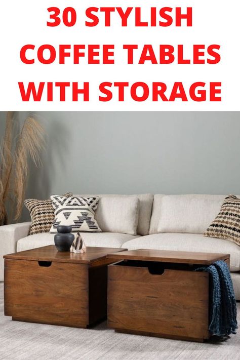 Storage Box Side Table, Storage Ottoman Living Room Rectangle, Living Room Tables With Storage, Square Storage Coffee Table, Blanket Storage Coffee Table, Coffee Table Toy Storage, Storage End Tables Living Room, Easy Diy Coffee Table With Storage, Living Room Without Coffee Table Ideas