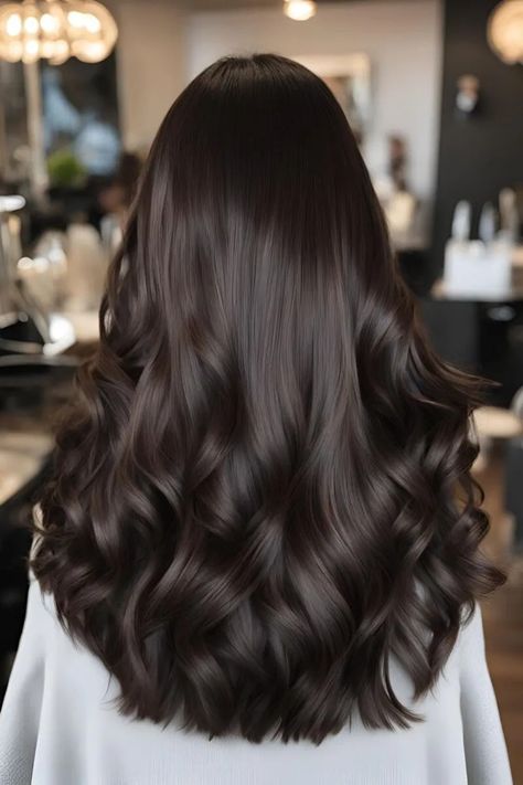 Cool Tone Brown Hair, Rich Chocolate Brown Hair, Rich Brunette Hair, Hair Lights, Hair Color For Brown Skin, Dark Chocolate Hair, Dark Chocolate Brown Hair, Mocha Hair, Ebony Hair