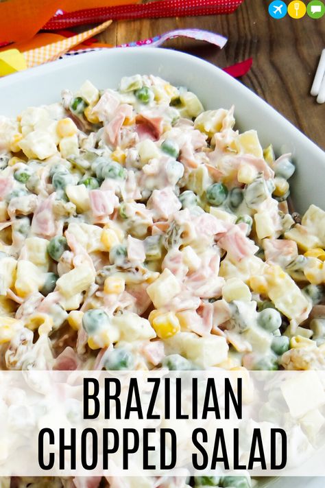 Brazilian Corn Salad, Brazilian Salad Recipes, Authentic Brazilian Food Recipes, Brazilian Vegetable Side Dishes, Brazilian Recipes Authentic, Authentic Brazilian Food, Brazilian Salad, Easy Brazilian Recipes, Recipe Easy Quick