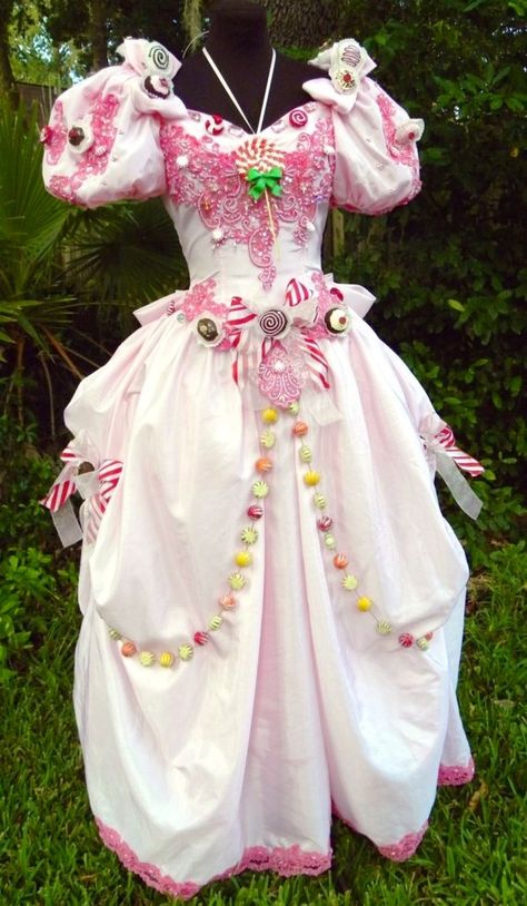 Beautiful costume sold on eBay a few back Candy Princess Costume, Candy Queen Costume, Candy Fairy Costume, Sugarplum Fairy Dresses, Fitted Fairy Kei Cosplay Costume For Costume Party, Fantasy Fairy Dress, Candyland Womens Costume, Candyland Princess, Fitted Fairy Kei Costumes For Cosplay Events