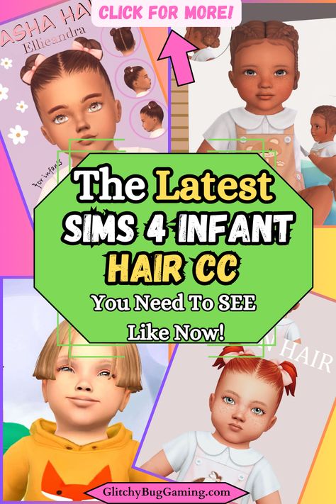 Sims 4 Infant Hair CC on different baby sims Alpha Infant Hair Sims 4, Sims 4 Infant Hair Cc Alpha, Sims Infant Hair, Ts4 Infant Hair, Infant Hair Cc, Sims 4 Infant Hair, Custom Sims, Sims 4 Infant, Infant Cc