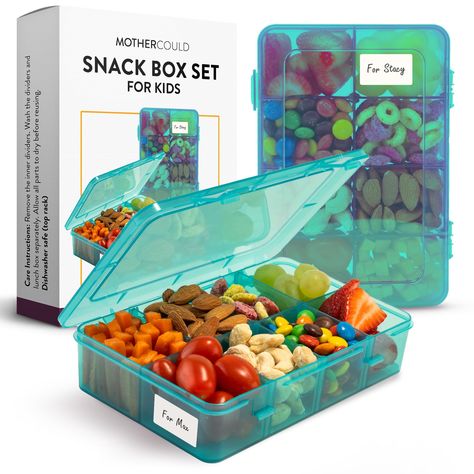 PRICES MAY VARY. Dishwasher-Safe & Easy to Clean: Our snack box is made of durable, high-quality, BPA-free materials that are dishwasher-safe for quick and easy cleaning. 100 Dissolvable Labels: Keep track of your snacks with our dissolvable labels that wash away in seconds with only water, no scrubbing required. The snack box set includes a roll of 100 high-quality sticker labels to ensure easy organization and leave no residue behind. Food-Grade Container: Our snack box features a secure and d Snack Drawer, Target Kitchen, Reusable Containers, Scrub Sponge, Snack Items, Container Shop, Household Organization, Dishwasher Detergent, Snack Box